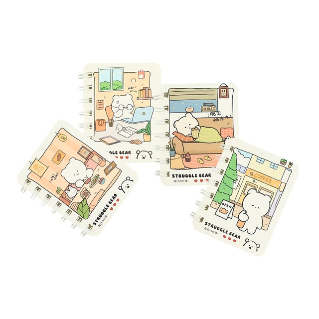 Kids Stationery 80 Pages Mini Spiral Pocket Notebook Cartoon Cute Custom Notebook