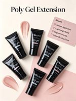 Mixcoco Poly Gel pour extension d'ongles, gel UV LED à retirer par trempage, gel de construction rapide, gel dur pour salon et manucure DIY