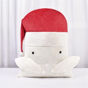 Coussin décoratif en peluche épaisse et douce, Père Noël, chapeau rouge, coussin de Noël, ornement élégant pour la maison et cadeau de Noël familial - Product Image 4