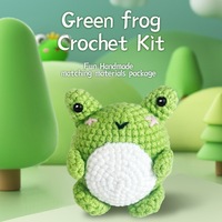 Perlengkapan Rajut Serat Akrilik DIY untuk Pemula Paket Bahan Buatan Tangan dengan Desain Tanaman untuk Boneka Amigurumi, Hiasan & Gantungan Kunci