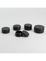 1g 2g 3g 5g Petit pot de crème noir Boîte pot en plastique Mini récipient transparent pour échantillons cosmétiques avec couvercles en stock