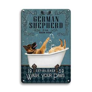 Bán buôn cổ điển 20*30cm động vật kim loại dấu hiệu Retro Cat Dog Bee tin tấm cho trang trí cửa hàng nhà - Product Image 2