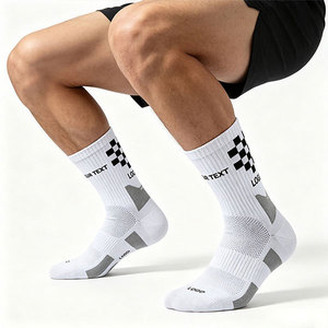 OEM Custom Logo Running <b>Socks</b> Breathable <b>Moisture</b>-Wicking Nylon Cushioned Crew Athletic Custom Sports <b>Socks</b> - Product Image 4