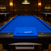 Kit de feutre de billard bleu roi, bandes prédécoupées, bord droit, pour rail noir et bordure argentée de table