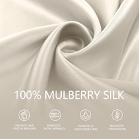 Taie d'Oreiller en Soie 100% Biologique de 22 mm en Gros, Housse d'Oreiller en Soie avec Logo Brodé, Certifiée Oeko 100%, Soie de Mûrier Pure