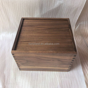 Dark Wood Display Case <strong>Wedding</strong> <strong>Card</strong> <strong>Box</strong> Chest Black Walnut Storage <strong>Box</strong> with Slide Top for Home Office Table Organizer - Product Image 2
