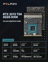 Carte graphique Geforce RTX 3080M 16GB MXM GPU RTX 3070M 3070TI M 8GB GDDR6 256-bit Carte graphique de jeu pour ordinateurs portables