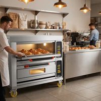 Four à Cuisson Électrique Commercial Chinois pour Restaurants et Hôtels - 3 Niveaux avec Roues à Frein, Acier Inoxydable, Protection Contre la Surchauffe