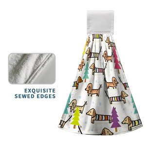 Sáng Tạo Siêu Dễ Thương Đại Lý Đa Năng Sử Dụng Thiết Kế In Độc Đáo Mềm Khăn Tay Sang Trọng Với Vòng Treo Cho Phòng Tắm Và Nhà Bếp - Product Image 3