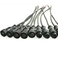 Connecteur de montage sur panneau pour câble électrique M12 M8 personnalisé, boîtier PVC étanche IP67, câble d'alimentation, connecteurs mâles et femelles 2, 3, 4 broches