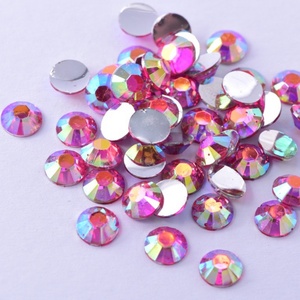 Oleeya Factory Bulk Wholesale AB Colors <b>Resin</b> Flat Back Rhinestone Non Hotfix Rhinestone Jelly Rhinestones for Nail Art DIY - Product Image 2