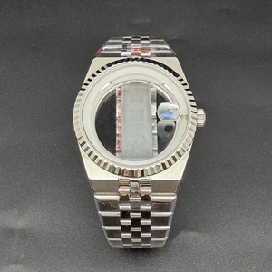 Pièces de modification de montre, boîtier et bracelet complets de 39,5 mm, plusieurs couleurs, verre saphir, compatible avec le mouvement NH35 - Product Image 3