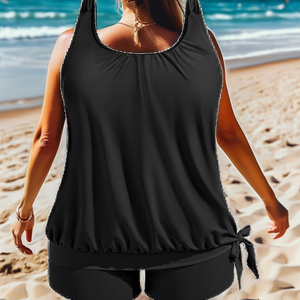 Women’s Custom Solid Shorts Wireless Bikini Set Modest Coverage <b>Tankini</b> Two Piece Bathing Suit Athletic Swimwear 2026 - Product Image 2