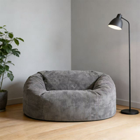 Pouf en tissu velours côtelé le plus vendu, doux et confortable pour salon, idéal pour l'hiver, décoration chaude, mobilier italien, design asiatique non rembourré