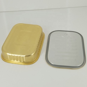 Contenedor cuadrado de <span class=keywords><strong>sardinas</strong></span> con tapa fácil de despegar, bote rectangular de aluminio para mariscos - Product Image 5