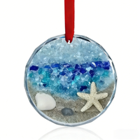 Attrape-soleil rond en verre de mer, romantique, réutilisable, non toxique, pour usage intérieur, décoration de la maison