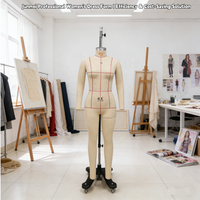 Maniquí de Costura Profesional JUNMEI, Talla Europea 42, Cuerpo Completo, Fabricado en Fibra de Vidrio Resistente para Diseñadores y Sastres