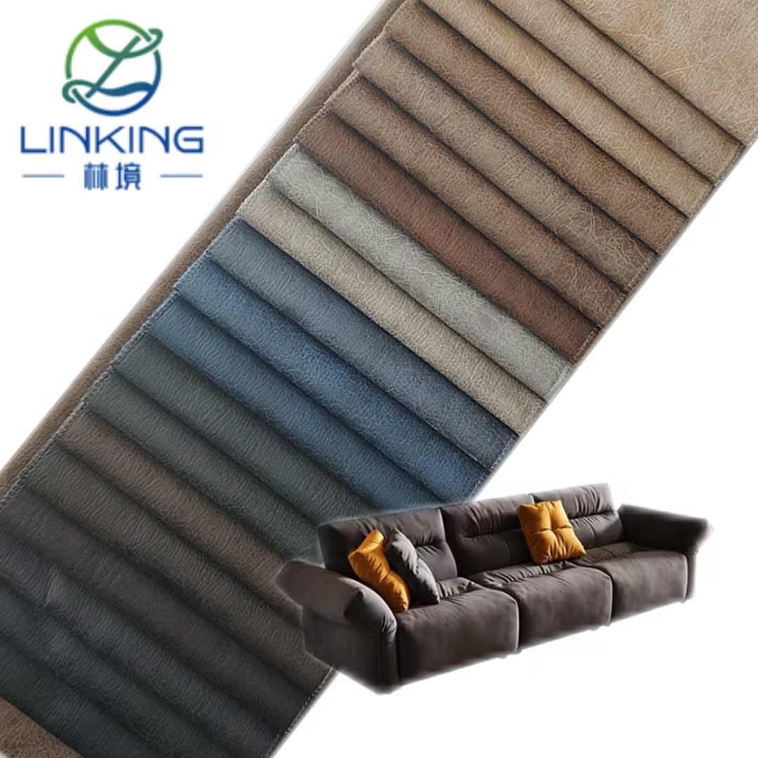 High Quality Anti-scratch Eco-Friendly Micro Fiber Suede Synthetic Nubuck PVC Leather Fabrics for Sofa Car and Bag