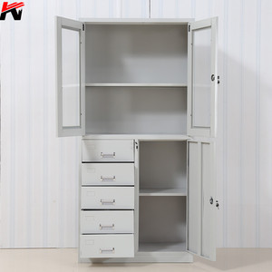 Thiết kế hiện đại glass cửa tủ hồ sơ văn phòng tủ xuống 5 ngăn kéo vật liệu kim loại tủ - Product Image 3