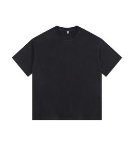 T-shirt homme lourd 260 GSM multicolore Vintage lavage 100% coton manches courtes ample surdimensionné col rond blanc logo personnalisé - Product Image 6