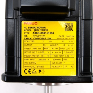 เครื่องจักรมอเตอร์ฟานุค A06B-0061-B106 สำหรับระบบอัตโนมัติทางอุตสาหกรรม อุปกรณ์ควบคุมการเคลื่อนที่ความเร็วสูง - Product Image 3