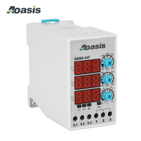 AOASIS ADGK-04F Relay Kontrol Tegangan Digital Miniatur Tertutup dengan Layar Digital, Perlindungan IP20, Timer Tunda 0.1-10 detik, 380VAC 5A