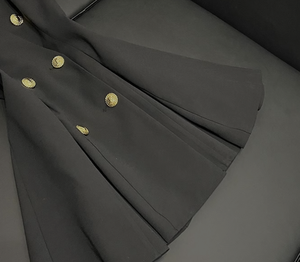 <span class=keywords><strong>Abito</strong></span> Mini da Donna di Alta Qualità per Feste, Scollo a V, Senza Maniche, Doppiopetto, Tinta Unita, <span class=keywords><strong>Nero</strong></span> - Product Image 5