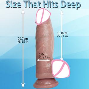 Consegna Rapida Grande Dildo in Silicone con Texture Chiara Replica 1:1 Morbido e Flessibile per Uomini - Product Image 5