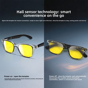 MZT-GT51 Lunettes intelligentes AI avec Bluetooth, design à charnière métallique à ressort, fonction marche/arrêt automatique, pour écouter de la <span class=keywords><strong>musique</strong></span> et parler - Product Image 4