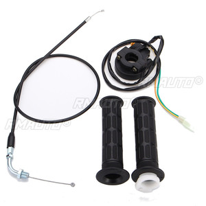 Motorcycle Handlebar Hand Grips Throttle Cable Kill Switch Set for 49cc-80cc <b>Engine</b> Parts Motorized Bicycle Push <b>Bike</b> - Product Image 3