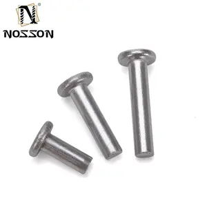 high quality stainless steel/aluminium flat head solid rivet