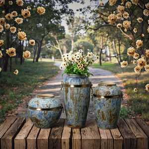 Florero de cabeza de <span class=keywords><strong>león</strong></span> de porcelana Art Deco hecho en China-Jarrón de mesa ecológico para aniversario - Product Image 4