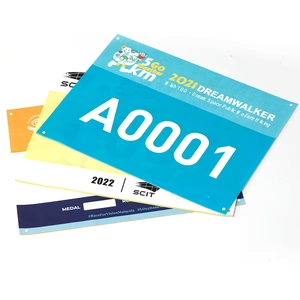 Números de Competición para Maratón con Impresión a Todo Color, Logotipo Personalizado, Papel Impermeable, Petos de Fútbol Reversibles - Product Image 3