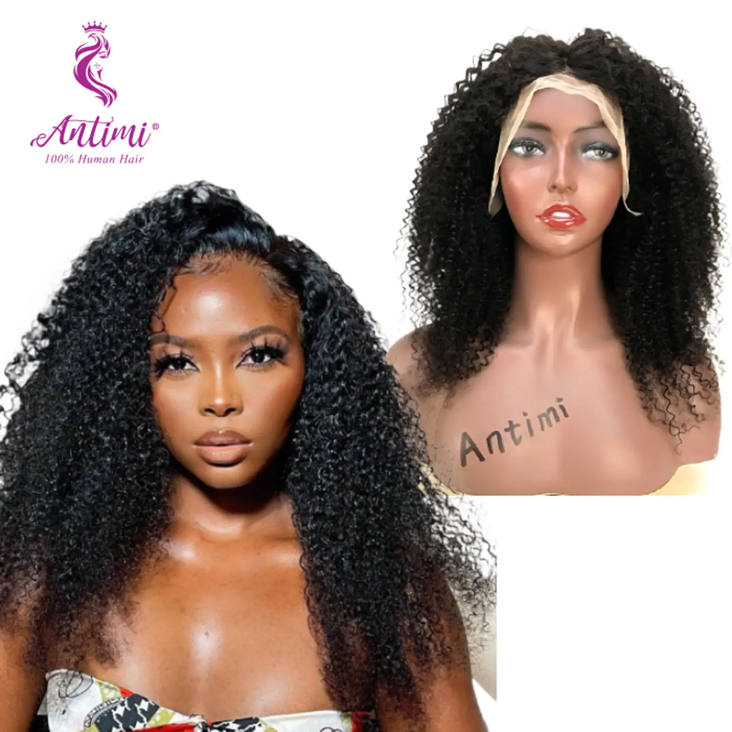 Afro Kinky Menselijk Haar Bob Pruiken Premium Fabriek Custom Maagdelijke Krullend Peruaanse Kant Front Braziliaans Haar Lang Transparant 1 Stuks