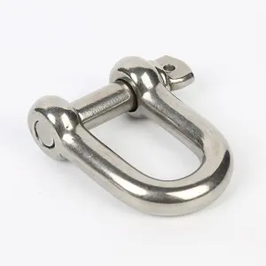 Customized 304 Stainless Steel D Shackle Corrosion Resistance Durability Stainless Marine D Shackle