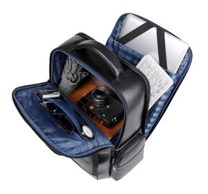 Sac à dos pour ordinateur portable en cuir véritable antivol de grande capacité 30L de luxe de haute qualité personnalisé pour hommes, idéal pour le travail, les voyages et les affaires - Product Image 4