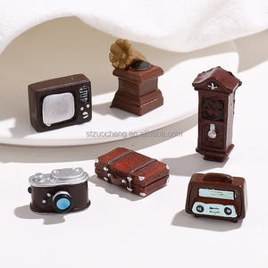 Venta caliente 3D cámaras de juguete en miniatura teléfono foto Props figuritas resina encantos artesanías decoración casa de muñecas muebles juguete - Product Image 5