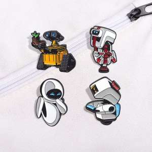 Broche en métal de dessin animé mignon Offre Spéciale conception de <span class=keywords><strong>robot</strong></span> en émail doux avec des personnages de <span class=keywords><strong>film</strong></span> Wall-e <span class=keywords><strong>Eva</strong></span> pour la fête nationale de Noël - Product Image 3