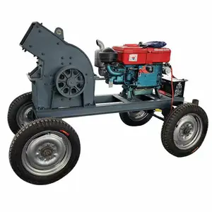 Best selling 5-10 t/h capacity household gold ore sand making machine mobile hammer crusher with sieve