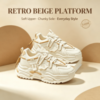 Vente en gros usine Baskets de sport rétro pour hommes, style 'Dad Shoes' robustes, à lacets, avec empeigne en maille confortable et semelle extérieure résistante à l'usure, tendance mode