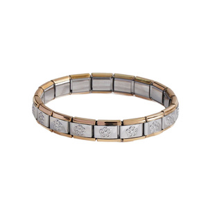 Modular Bracelet Zinc Alloy Heart Flower Pattern Unisex Gift Jewelry SMT486 - Product Image 5