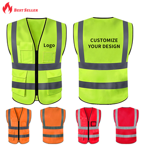 Chaleco de Seguridad de Alta Visibilidad Económico para Construcción, con Logotipo Reflectante, Múltiples Bolsillos, Colorido, para Seguridad Vial y Laboral - Product Image 2