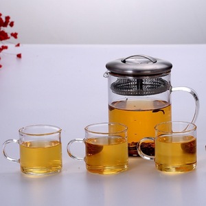 Tazza da Tè in Vetro Resistente al Calore con Coperchio in Acciaio Inox e Filtro, Design Minimalista, 600ml 400ml, per Casa e Ufficio - Product Image 2