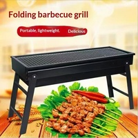 Barbecue au charbon de bois pliable portable avec pieds pliants, barbecue d'extérieur pour le camping, les pique-niques, le jardin et les barbecues en famille