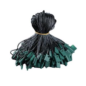 Étiquettes de vêtements personnalisées en plastique vert imprimées découpées au laser autocollantes 16 cm, étiquettes de vêtements pour chaussures, sacs, étiquettes de logo suspendues - Product Image 1