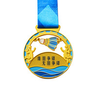 Medalla de Bádminton de Metal Personalizada, Etiqueta Colgante con Diseño Creativo para Competiciones, Eventos Deportivos, Placas de Premios