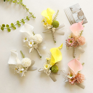LO-1123 Set de Ramilletes y Flores de Muñeca Artificiales para Novia, Novio, Damas de Honor, Padrinos de <span class=keywords><strong>Boda</strong></span> y Accesorios para Invitados - Product Image 4