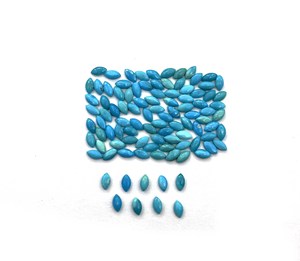 Cabochon de marquise turquoise de la belle au bois dormant bleu naturel 4-8 Mm pierre précieuse en vrac certifiée IGI pour la fabrication de bijoux - Product Image 4