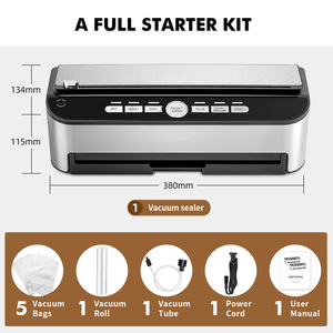 Machine de mise sous vide automatique OEM pour la conservation des aliments secs et humides, avec <span class=keywords><strong>tuyau</strong></span> externe et kit de démarrage coupe-sacs - Product Image 6
