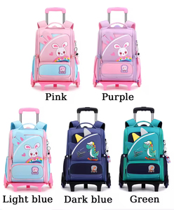 Hot Selling Kids Cartoon Trolley School Bags Primary Children Wheeled <b>Backpacks</b> 6 <b>Wheels</b> Boys Girls Students Trolley <b>Backpacks</b> - Product Image 5